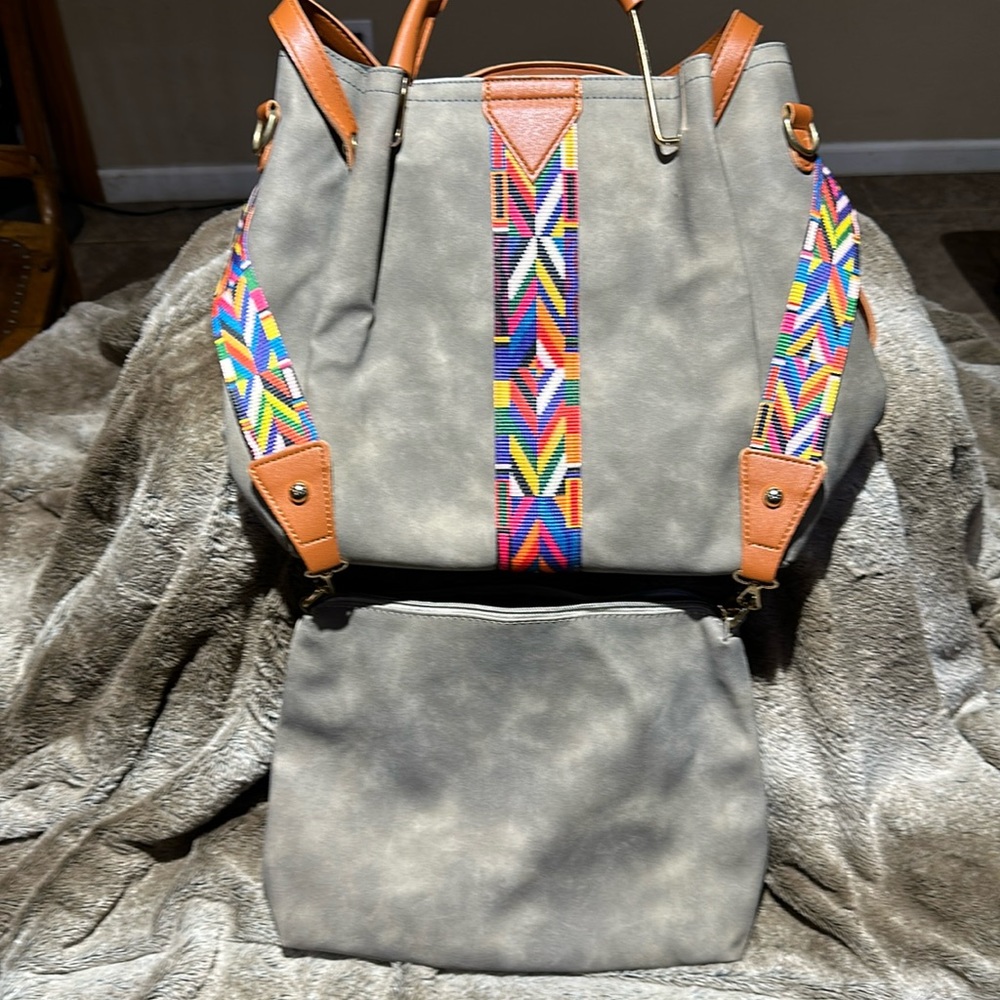 Set of matching crossbody and shoulder bags